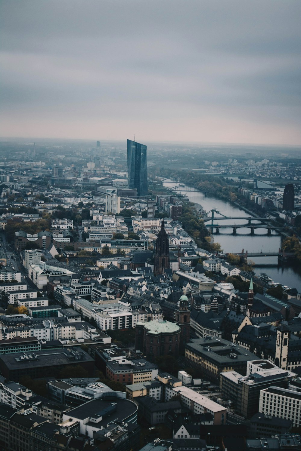 aerial photography of high rise buildings