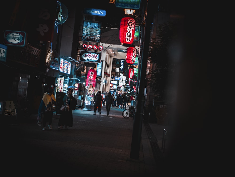 people on street near buildings