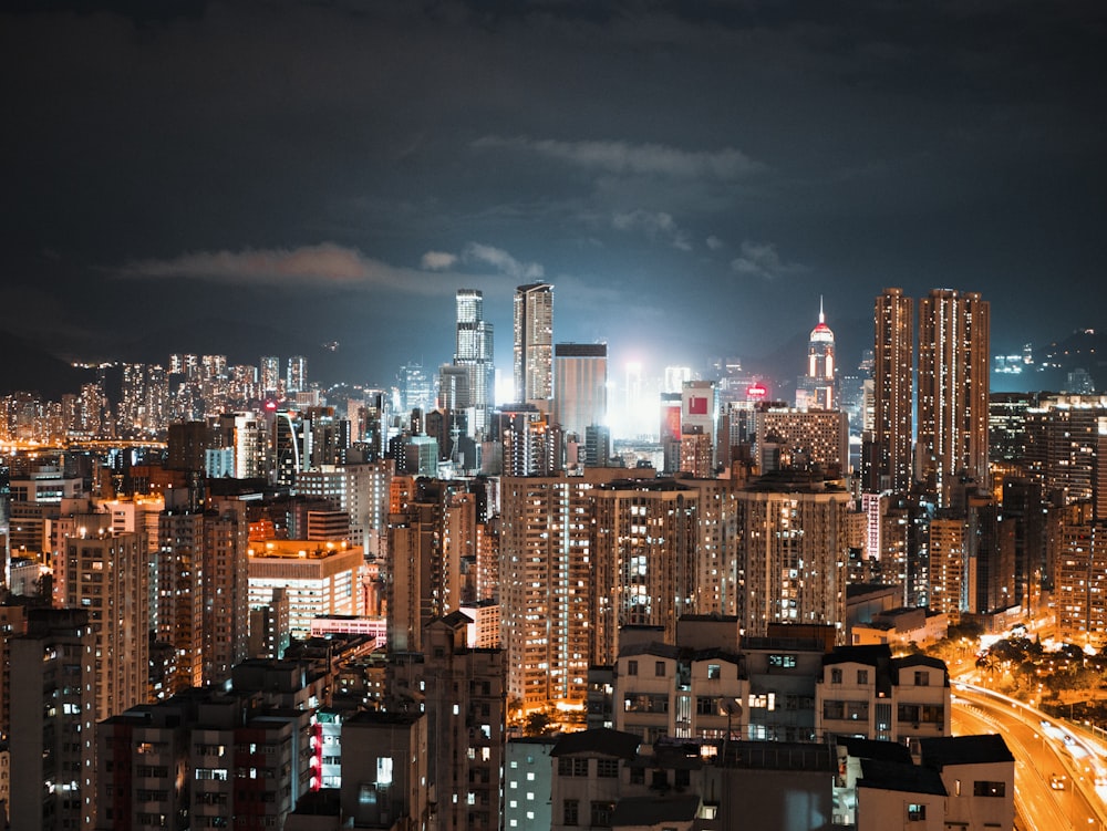 building during nighttime