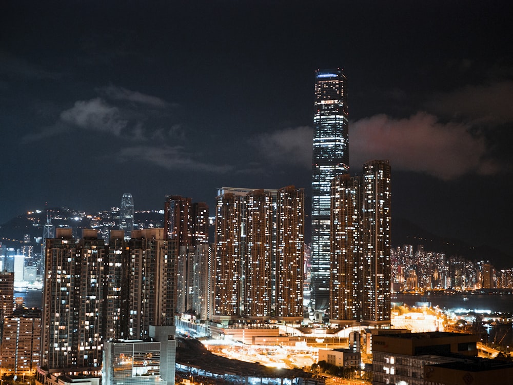 high-angle photography of skyscraper