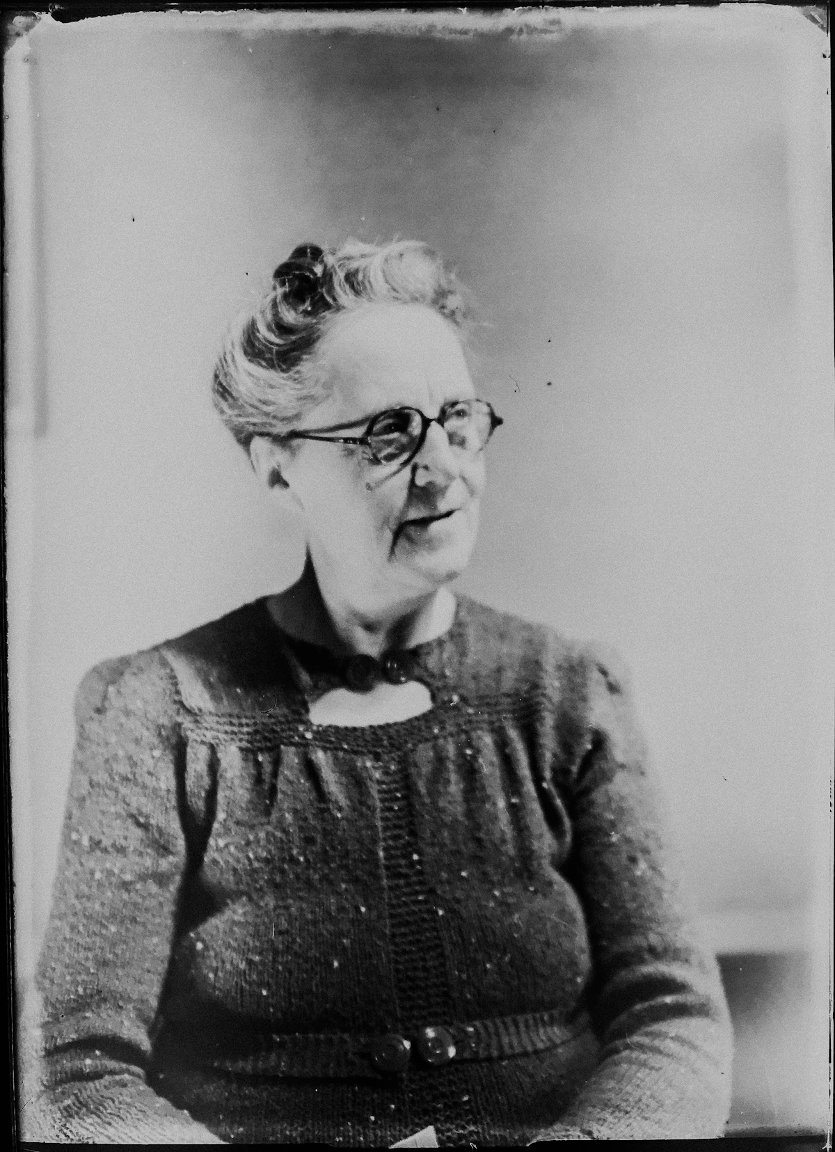 Greyscale photo of woman