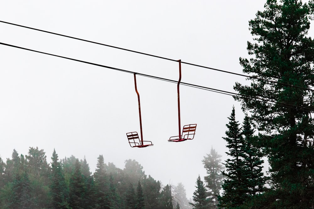 two cable chairs