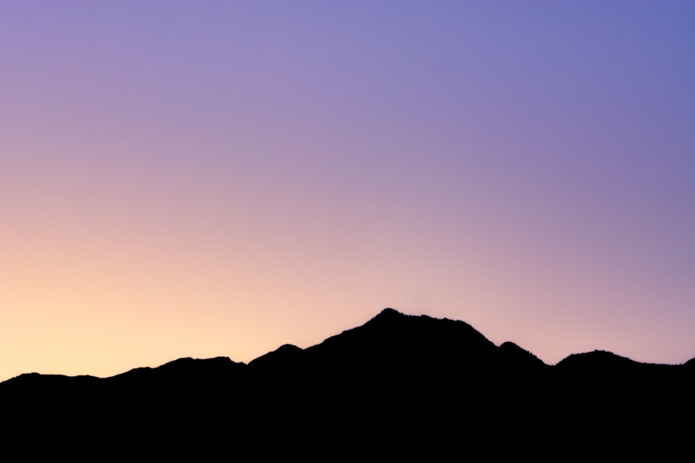 silhouette of mountain