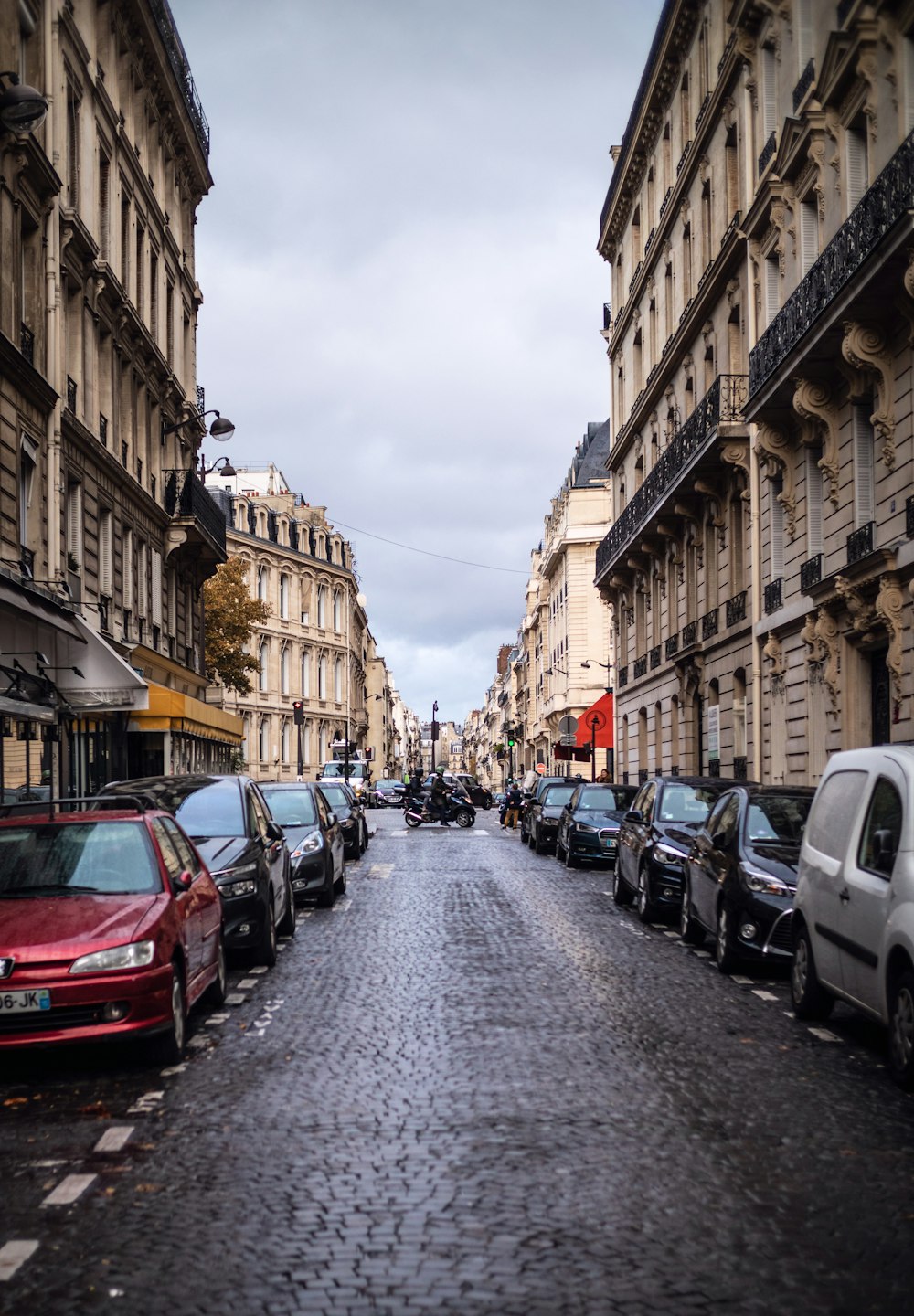 parked vehicles on sidewalk