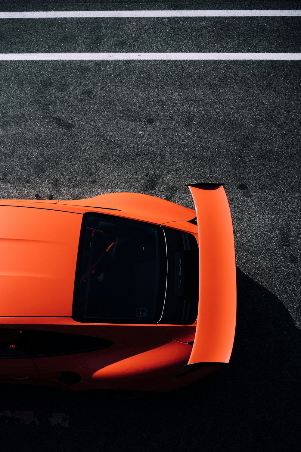 orange vehicle