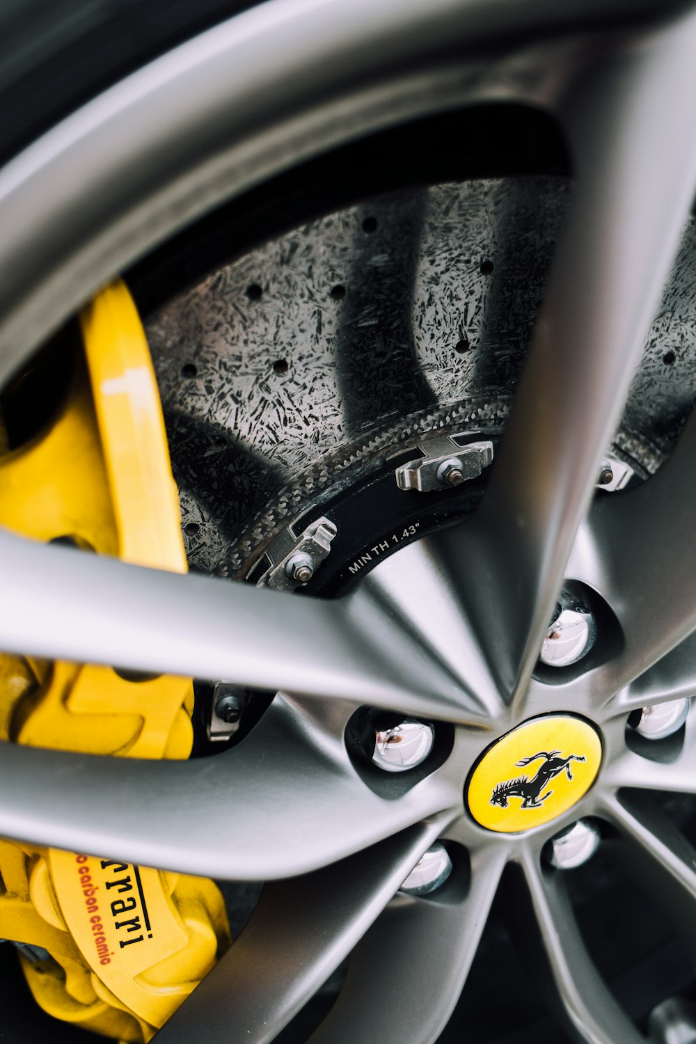 gray Ferrari vehicle wheel