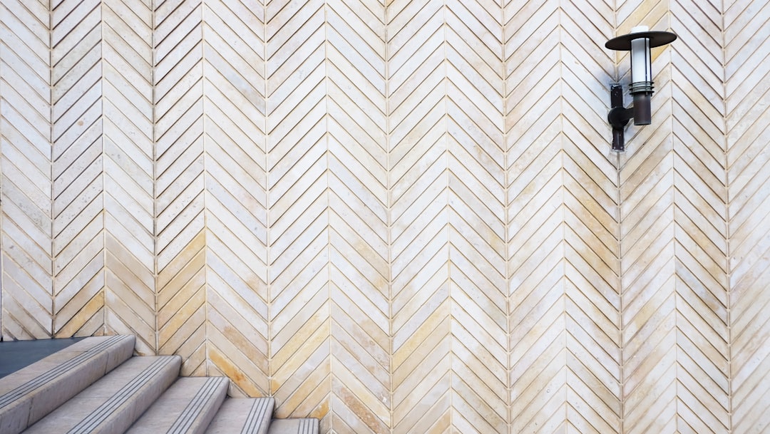 Neutral textured wall, graphic pattern, made from wood