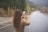 woman taking photo