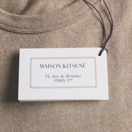 Maison Kitsune product label