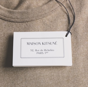 Maison Kitsune product label