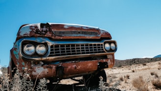 brown car on desert during day
