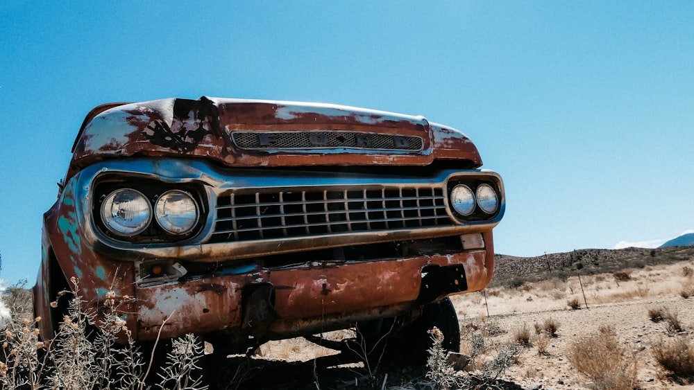 brown car on desert during day