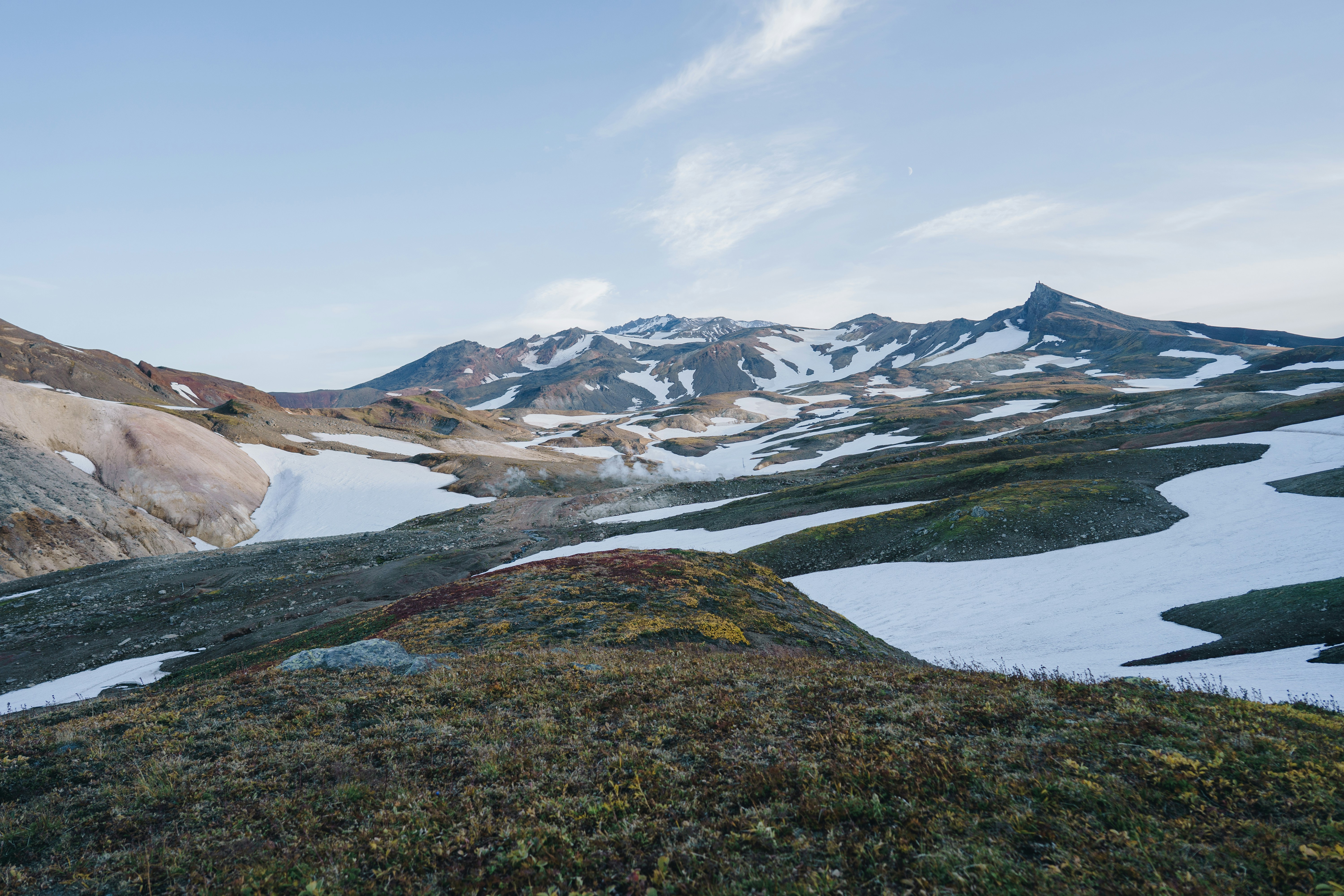 landscape photography of mountain with snow