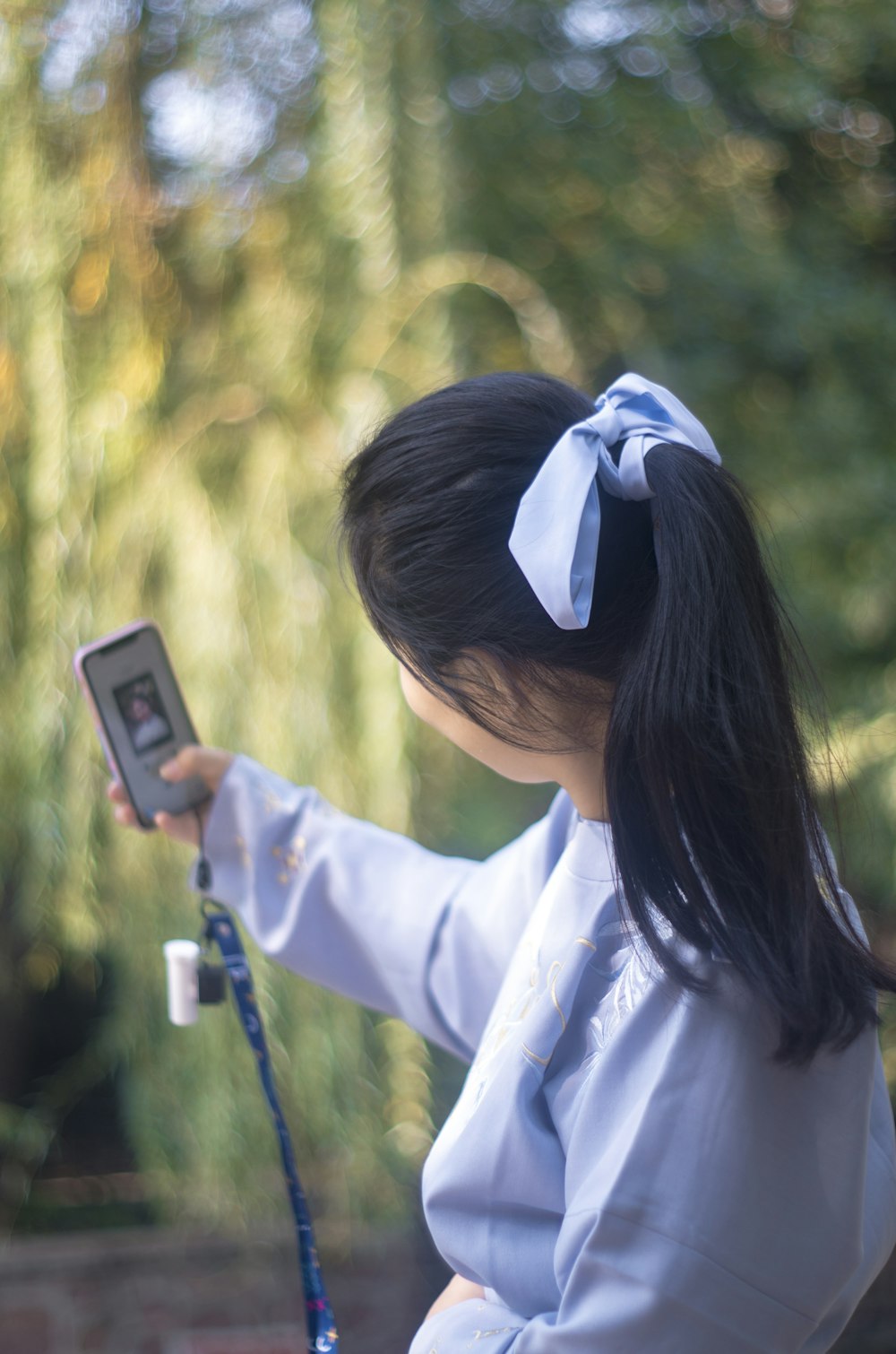 woman using phone