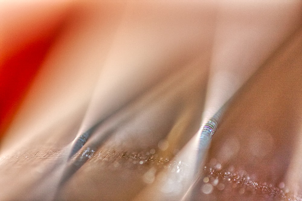 a close up of a person's skin with water drops on it