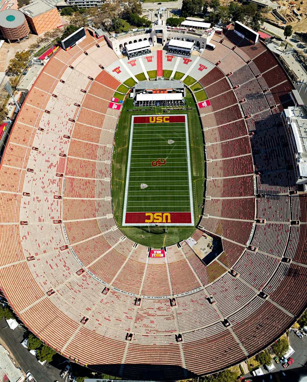 brown and green stadium