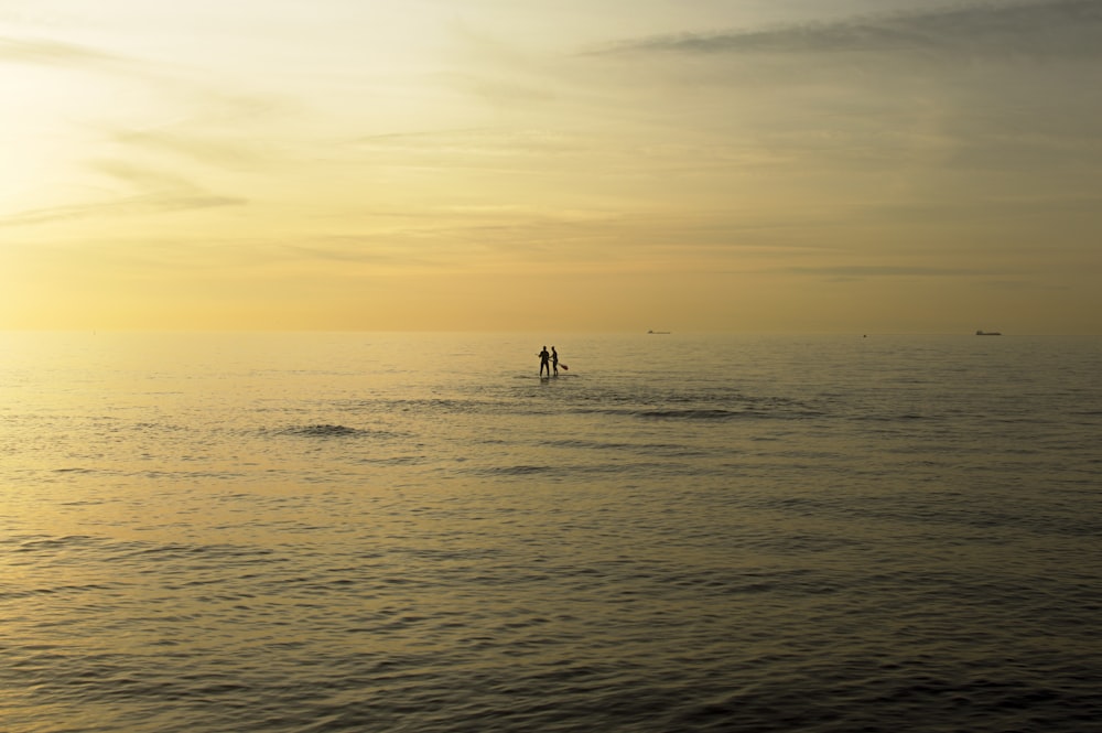 calm sea during sunset