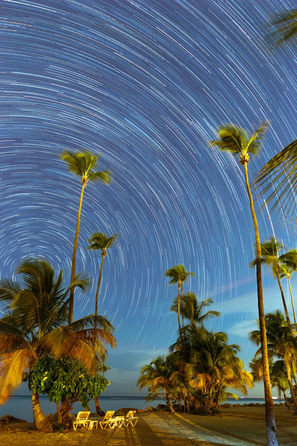 time-lapse photography of star
