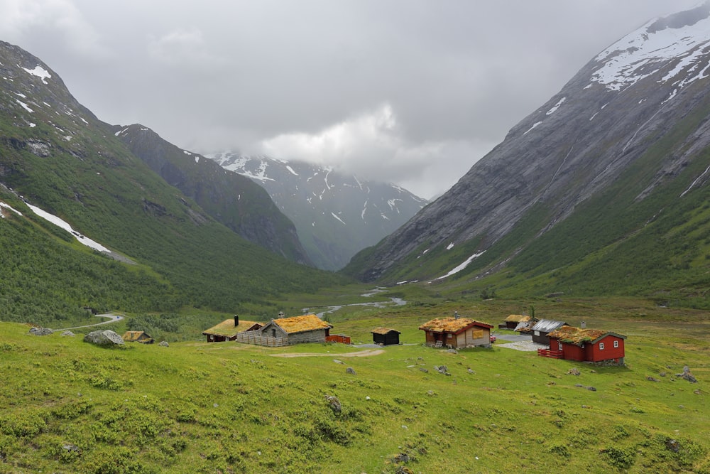 houses on valley