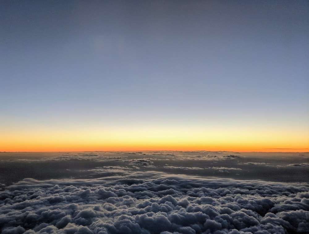 aerial view of clouds