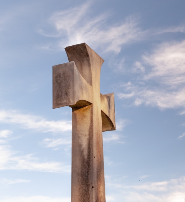 gray cross monument