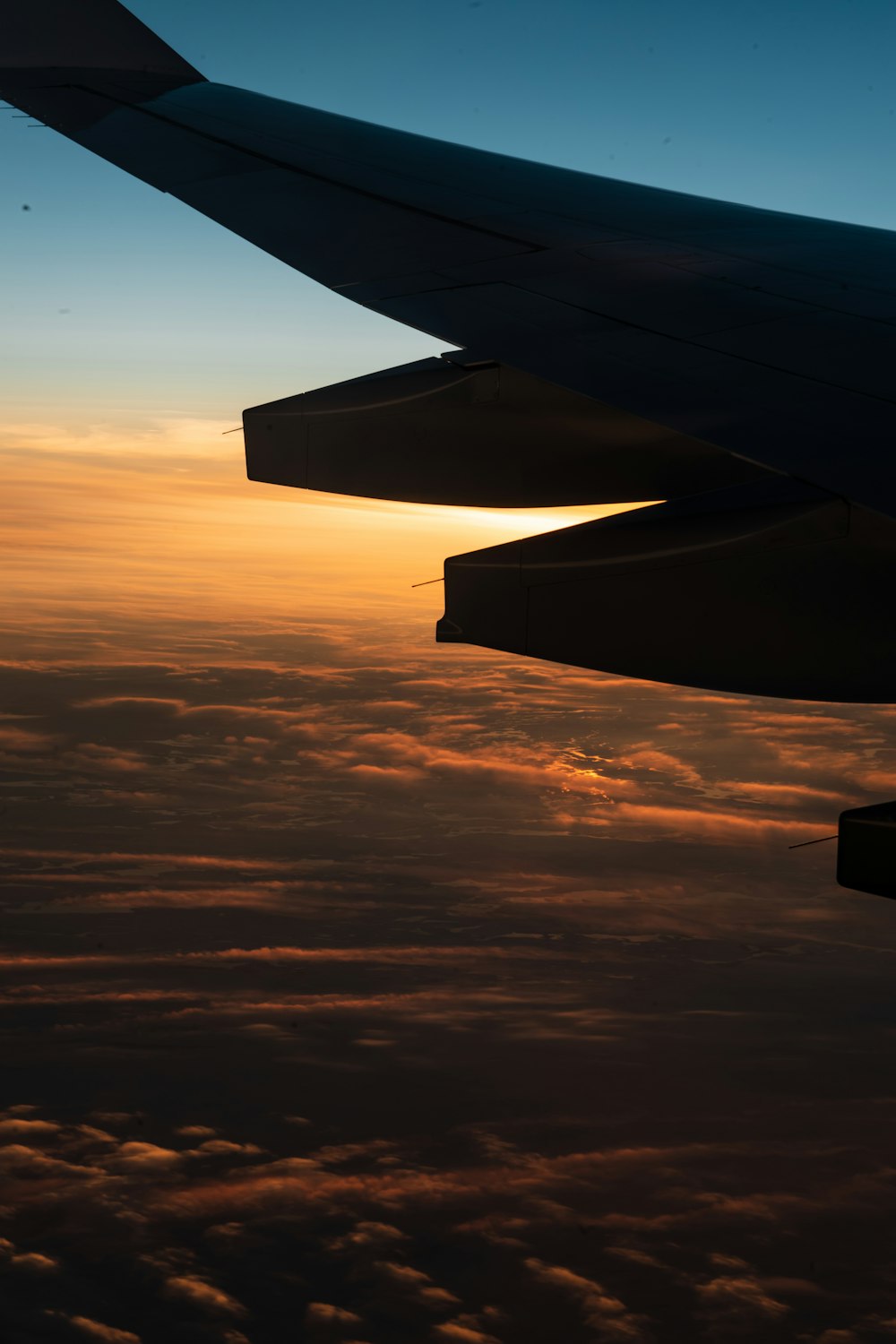 Vista da cauda do avião