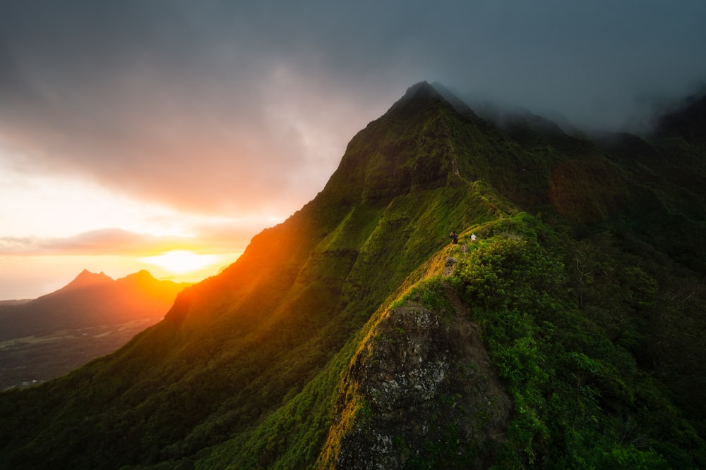 green and brown mountain