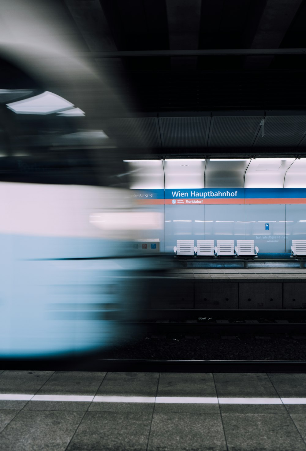 panning photography of train