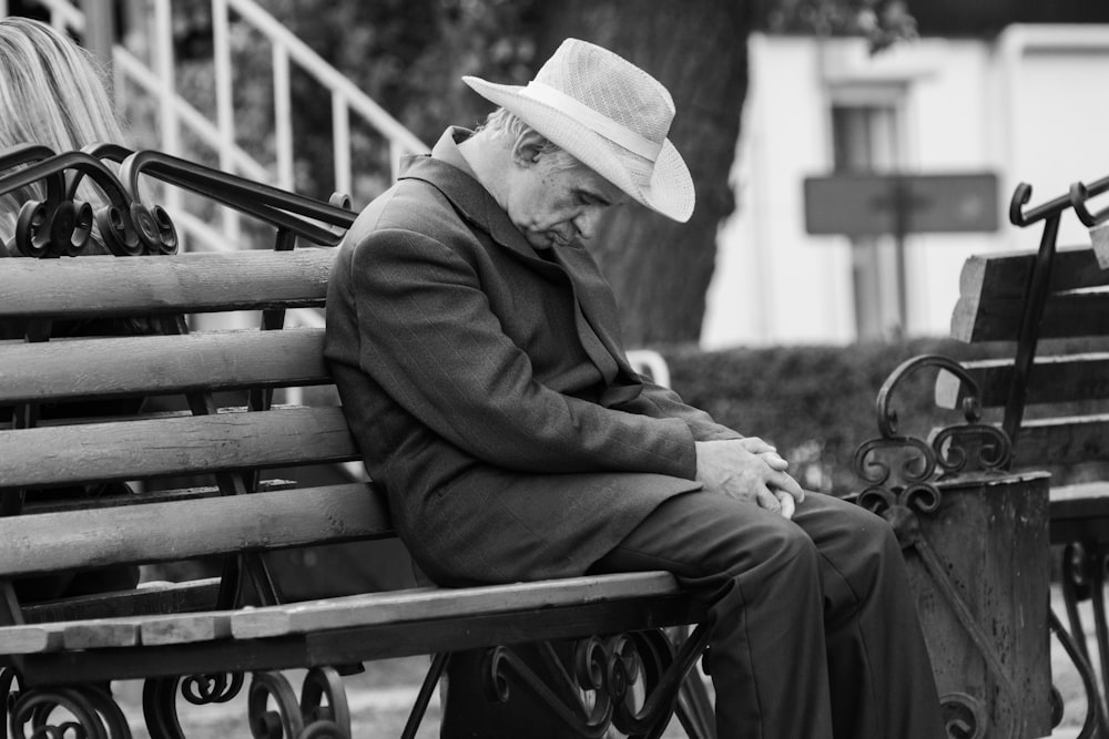 man sitting on the bench