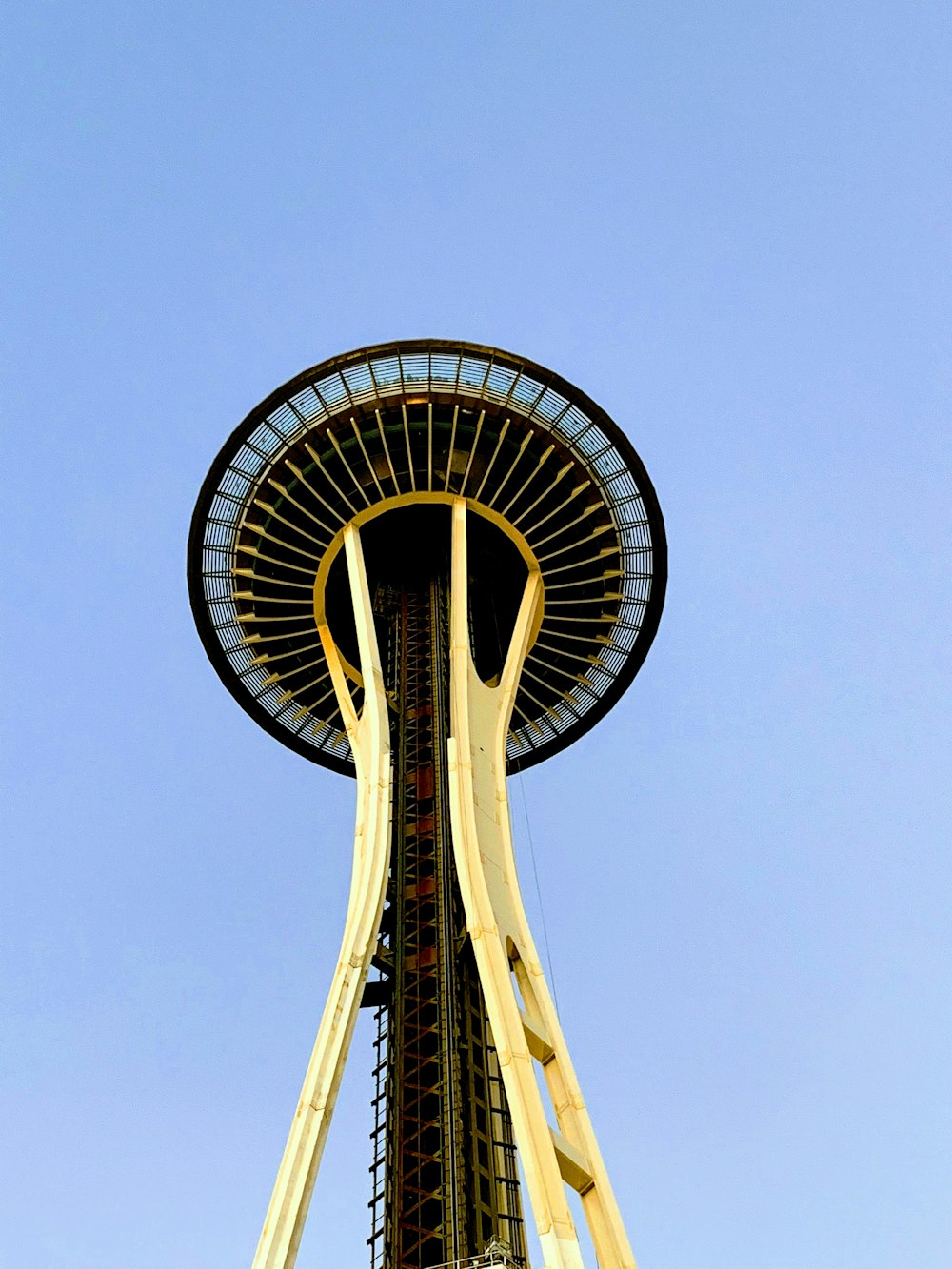 low angle photo of space needle tower