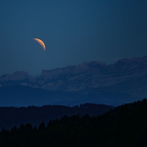 silhouette photography of mountains