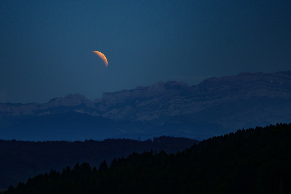 silhouette photography of mountains