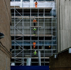 men on scaffoldings