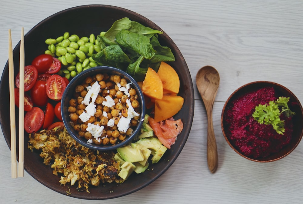 bowl filled with food