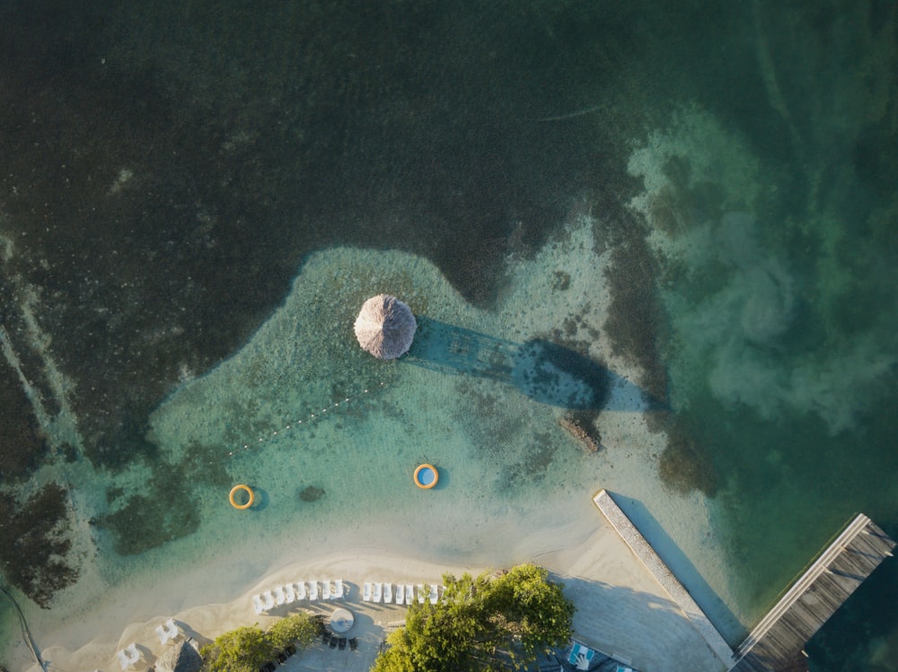 Fotografía aérea del Mar Azul