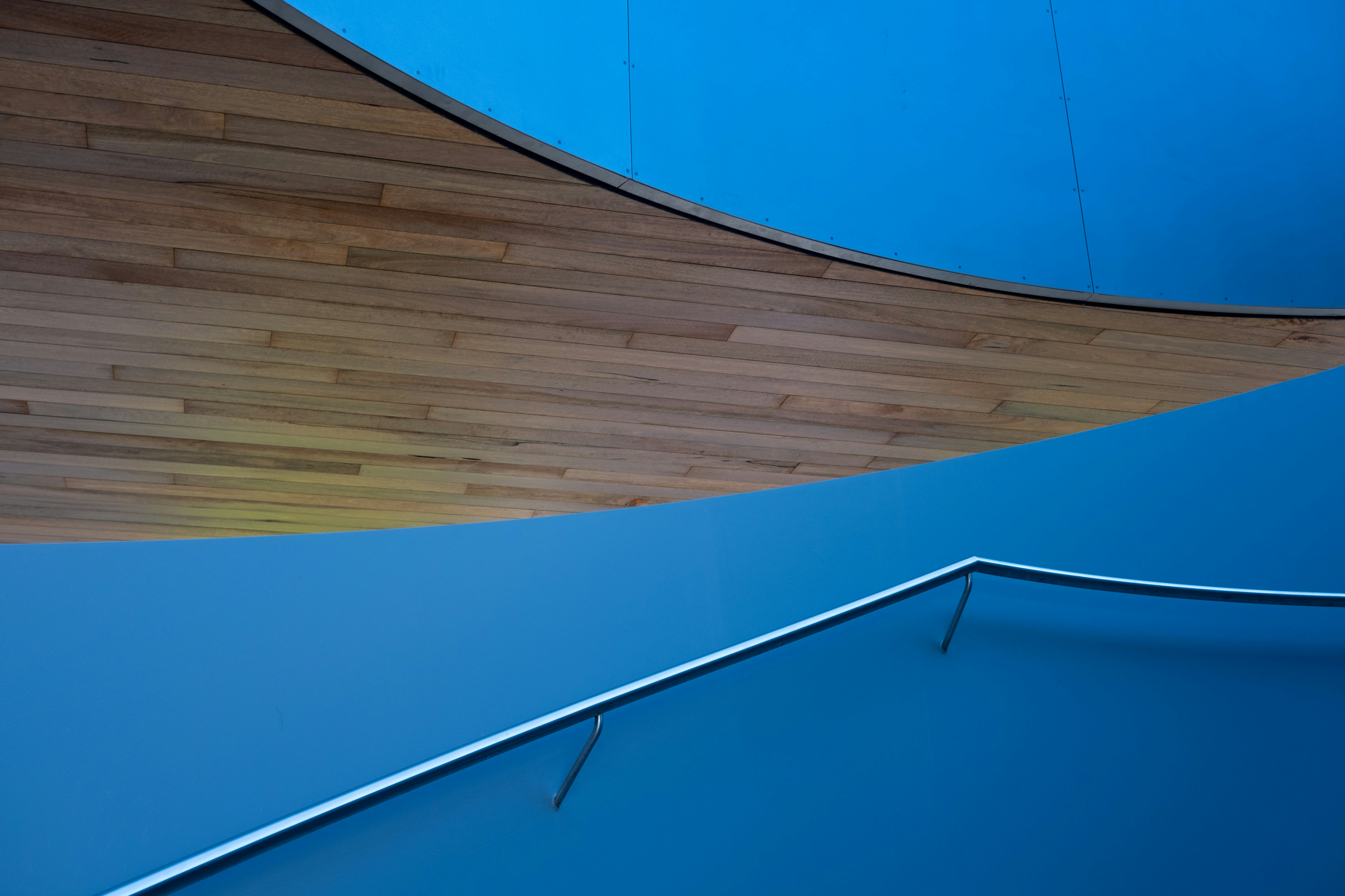 brown and blue wooden board