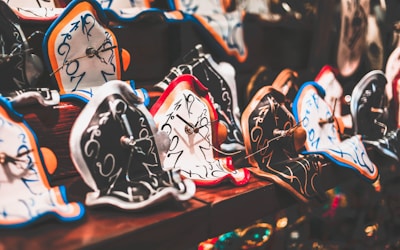 An artistic representation of Dalí's symbolic eggs and melting clocks from the painting.