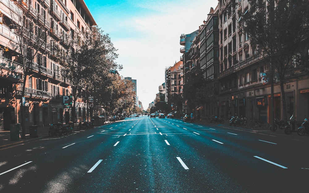 road near building structures