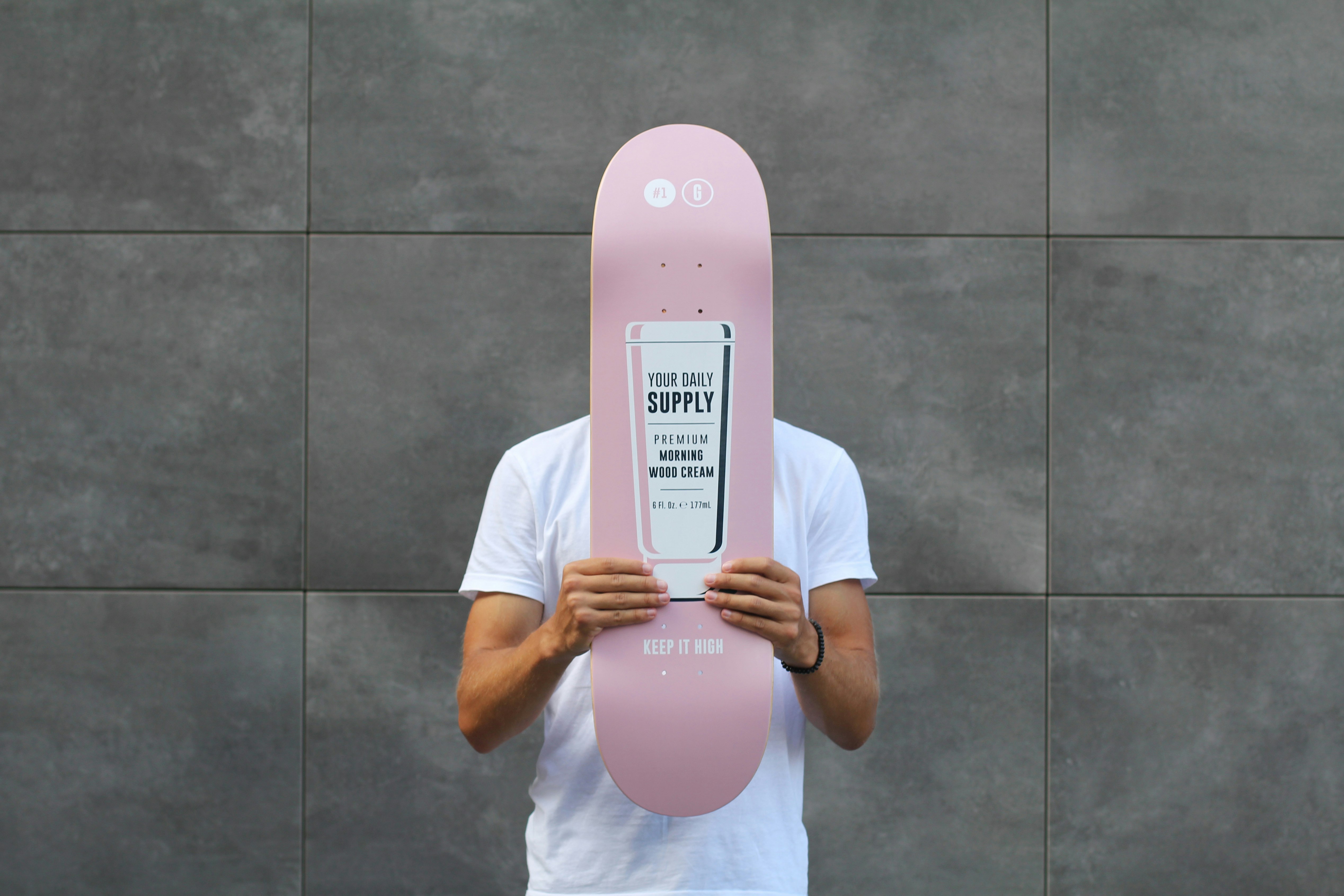 It’s an annual special skateboard deck produced for a local skateboarding community in Lviv. It’s always satisfying to see your design on a physical product. We did this photo to capture the moment, as well as for a little promo campaign.