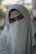 woman wearing blue hijab scarf