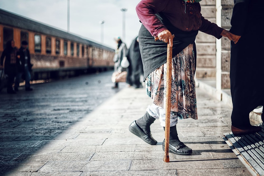 person standing on street