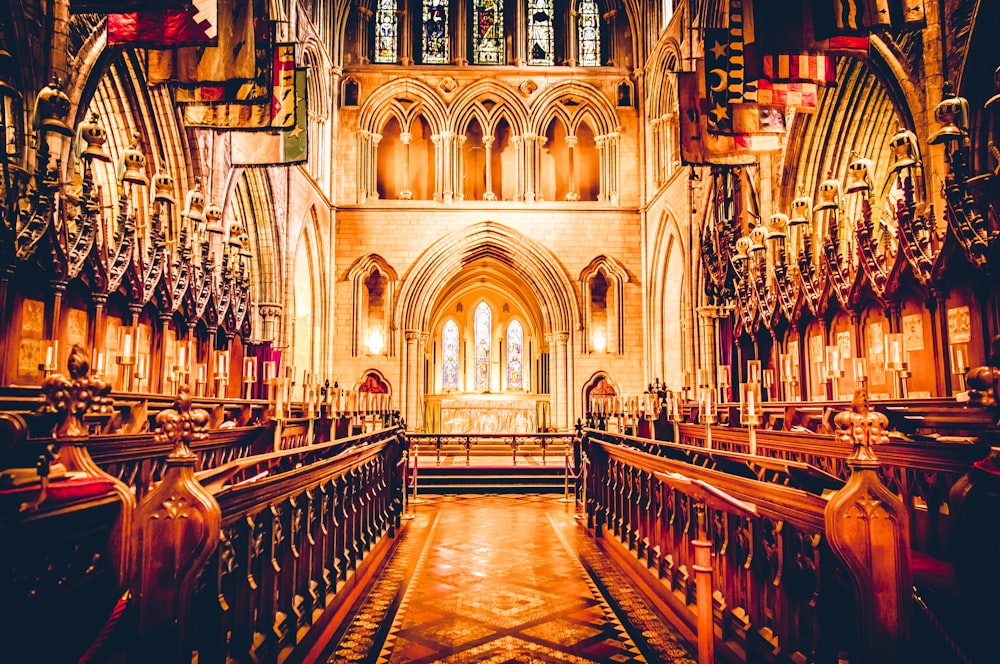 Vista de la iglesia del altar