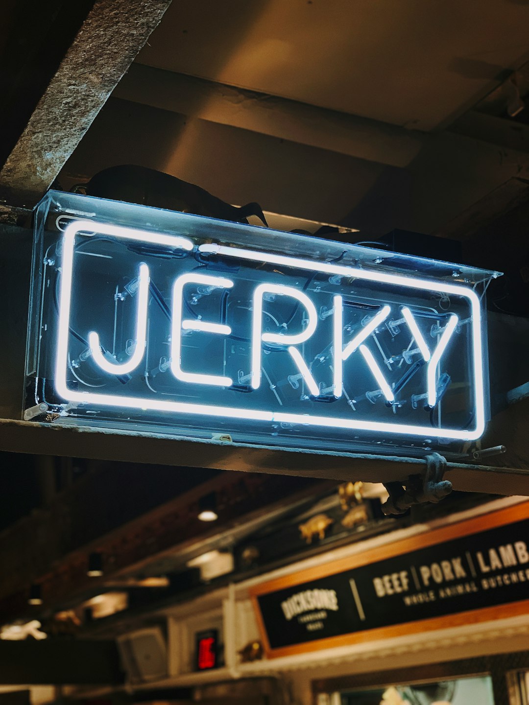Jerky neon signage