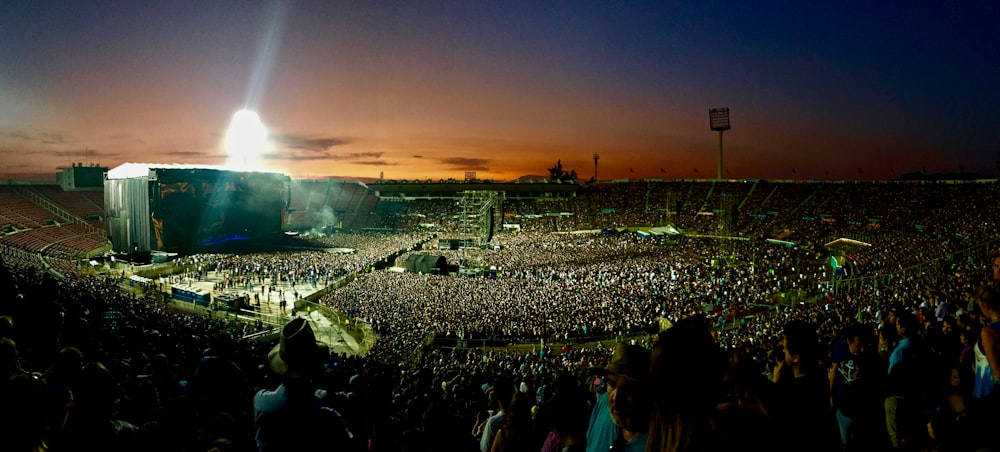 people gathering in event during night time