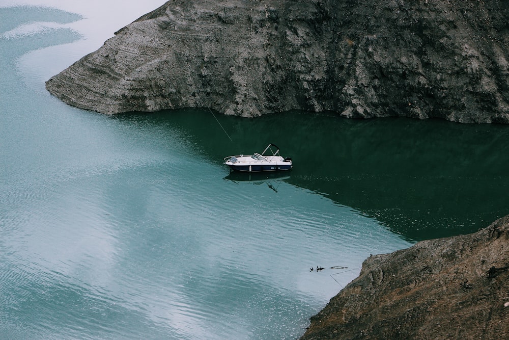 boat near the island photography