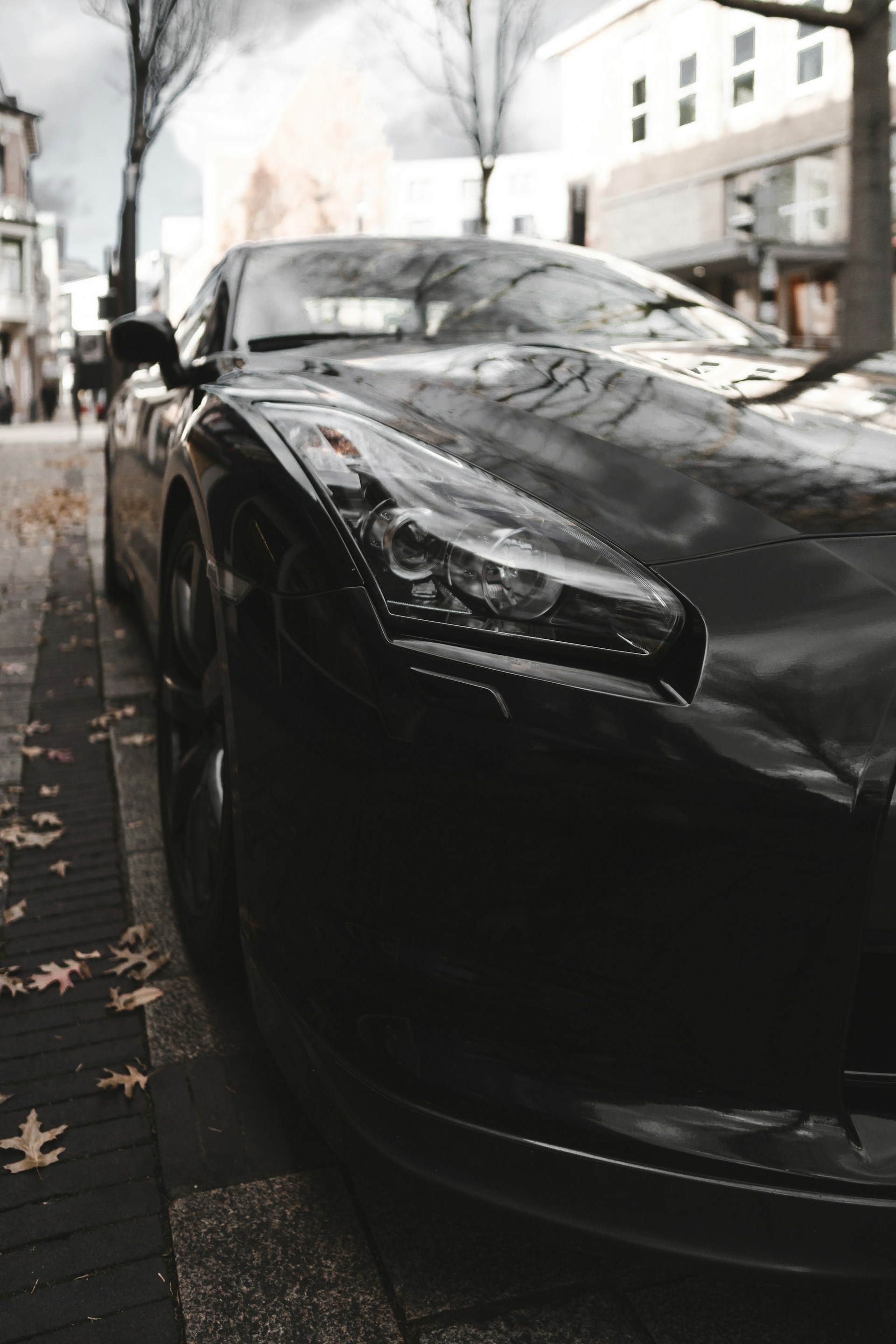 black luxury on parking