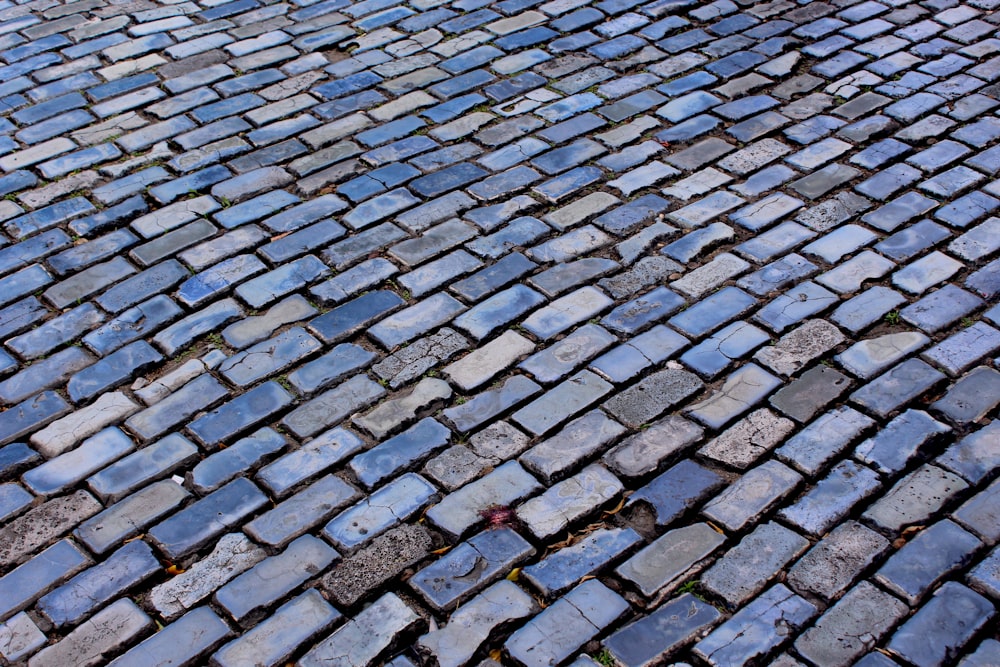 blue pavement