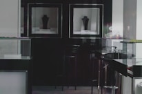 Close-up of advanced Hasotek sensors discreetly integrated into a dark, minimalist showroom environment.