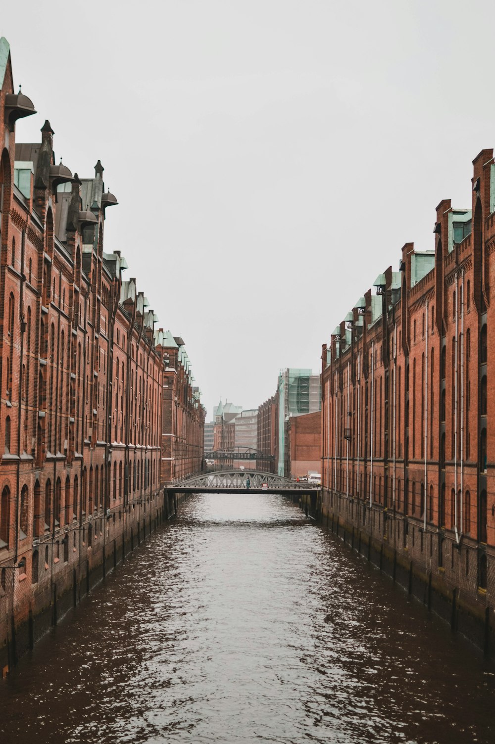 red concrete buildings