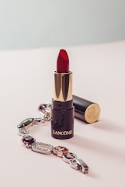 red Lancome lipstick